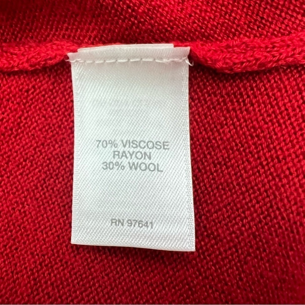 J. Jill Women’s Sweater Dress Sz XL Tall Color Red Stretch Long Sleeve Side Slit - Picture 8 of 13